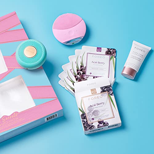 Set regalo FOREO Skincare Secrets: LUNA mini 2 + UFO mini 2 + Micro-Foam Cleanser de 20 ml + 6 mascarillas UFO Acai Berry