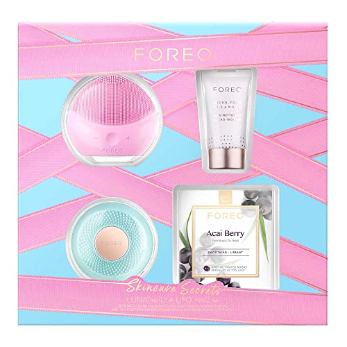 Set regalo FOREO Skincare Secrets: LUNA mini 2 + UFO mini 2 + Micro-Foam Cleanser de 20 ml + 6 mascarillas UFO Acai Berry