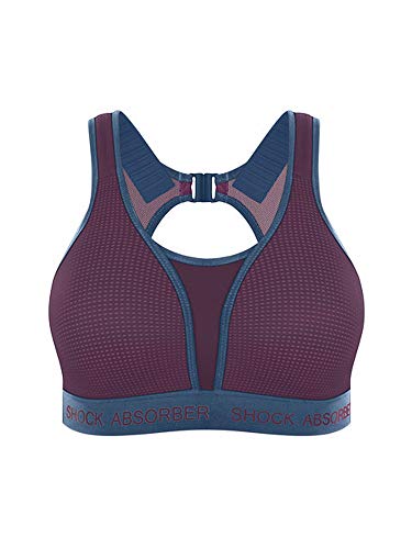 Shock Absorber Ultimate Run Bra Padded Sujetador Deportivo, Multicolor (Cranberry/Bleu D'hiver 0b1), 90B para Mujer