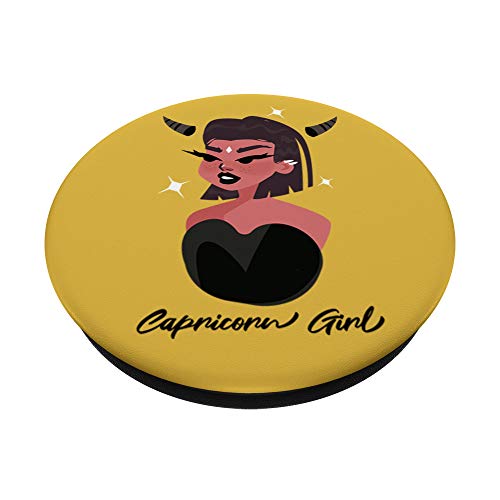 Signo del zodiaco Chica Capricornio PopSockets PopGrip Intercambiable