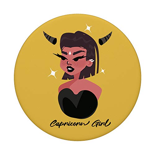 Signo del zodiaco Chica Capricornio PopSockets PopGrip Intercambiable