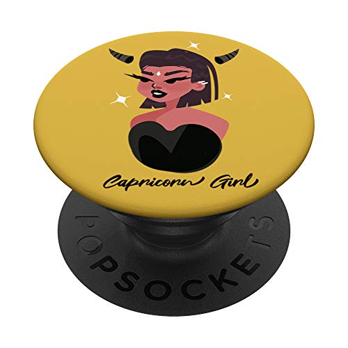 Signo del zodiaco Chica Capricornio PopSockets PopGrip Intercambiable