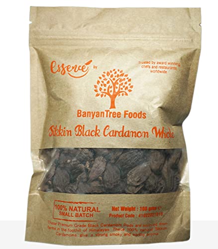 Sikkim Mejor Cardamomo negro Whole, 100g