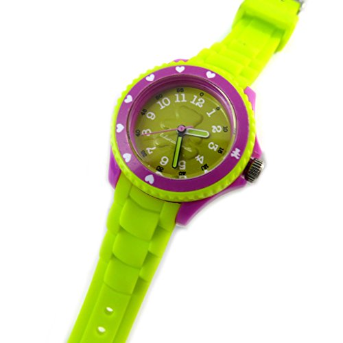 Silicona reloj de pulsera 'Lulu Castagnette'púrpura verde.