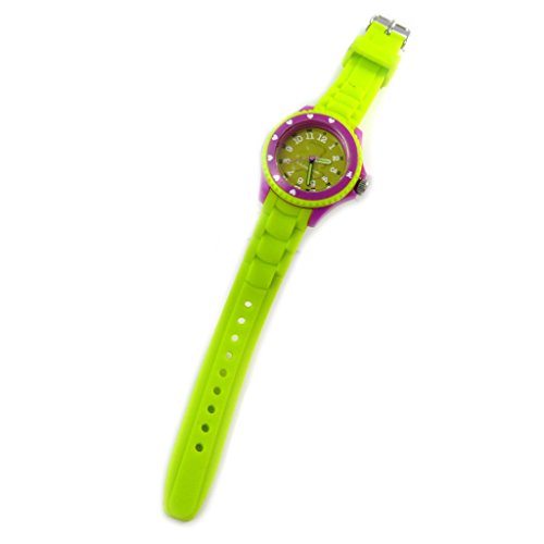 Silicona reloj de pulsera 'Lulu Castagnette'púrpura verde.