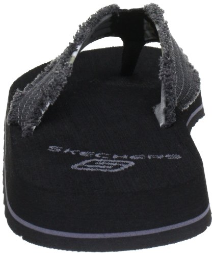 Skechers Tantric Fray, Chanclas Hombre, Negro (BLK Black Textile), 46 EU