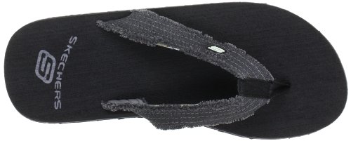 Skechers Tantric Fray, Chanclas Hombre, Negro (BLK Black Textile), 46 EU