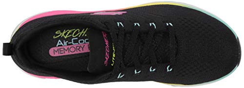 Skechers Ultra Groove Pure Vision, Zapatillas Mujer, Negro Negro Malla Multi Trim Bkmt, 37.5 EU