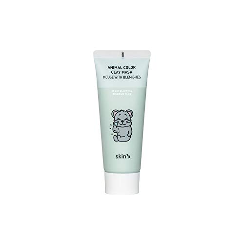 SKIN79 Animal Color Clay Mask Mouse con imperfecciones 70 ml, mascarilla limpiadora de arcilla con menta y verde invierno para pieles sensibles e imperfectas