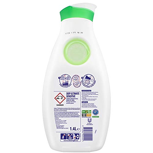 Skip lavandería líquido concentrado Ultimate Sensitive piel sensible 1,4L 40 lavados – lote de 2