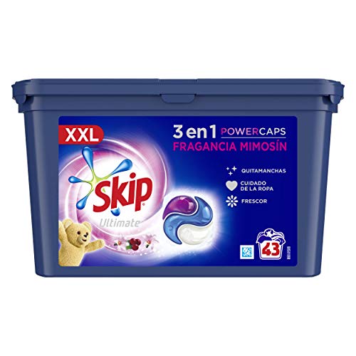 Skip Ultimate Detergente Cápsulas Fragancia Mimosín 43 lavados - Pack de 3