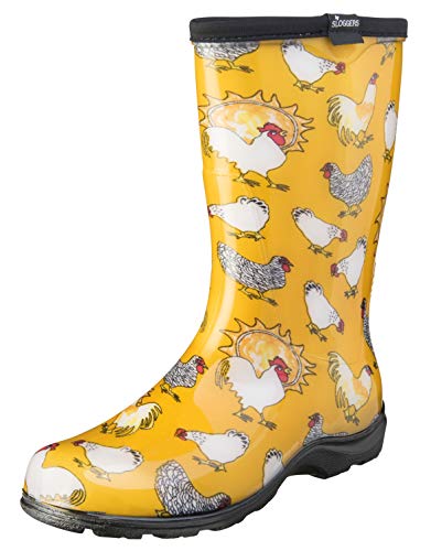 Sloggers 5016CDY10 - Botas de lluvia y jardín para mujer, con plantilla cómoda, color amarillo narciso, talla 44, estilo 5016CDY10