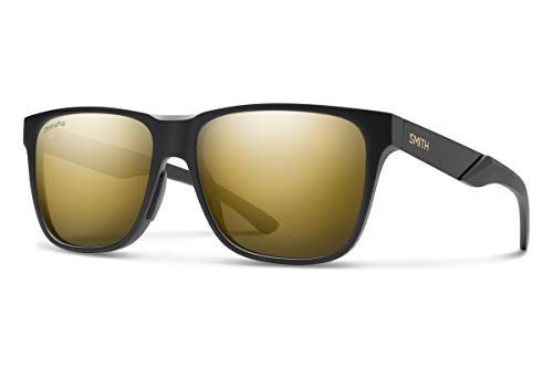 SMITH Lowdown Steel Gafas, Oro Negro Mate/Chromapop Polarizado Negro Dorado, 56 para Hombre