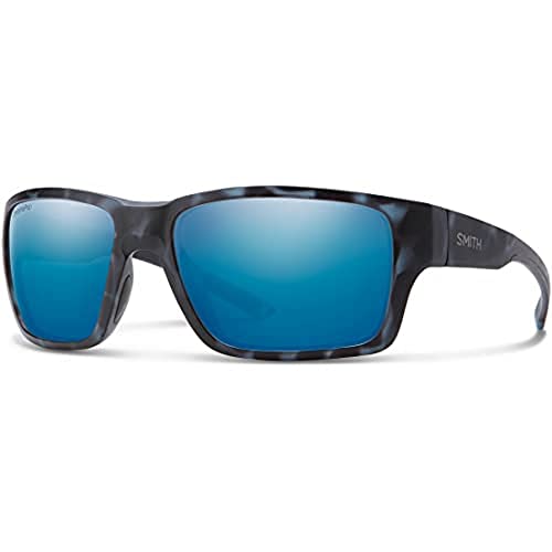 SMITH Outback Gafas, Matte Black Ice Tort/Chromapop Polarized Blue Mirror, 59 para Hombre