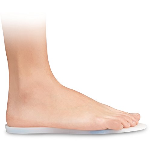 Soles Insertos de Silicona para Zapatos – Plantillas (Par) Soporte Ortopédico para Caminar, Correr y Fitness, Diseño Suave, Cómodo, Hipoalergénico Transparente, XXL/45-46, 2 Unidades