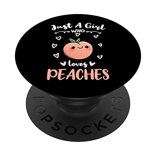 Sólo Una Chica Que Ama Los Melocotones PopSockets PopGrip Intercambiable