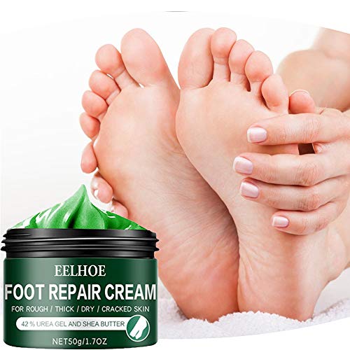 Soolike Crema para Pies ORGÁNICA 50G – Crema Reparadora para Pies Secos, Talones Agrietados – Masaje y Pedicura contra Grietas y Callos con Aloe Vera Puro,Crema reparador de pies contra la picazón