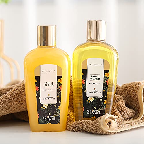 Spa Luxetique Cesta de Regalo, Set de Baño y Ducha para Mujer, Set de Baño y Ducha, Set de Spa con 8 Piezas, Incluye Gel de Ducha, Sales de Baño, Aceite Esencial, Regalo de Belleza para Mujer