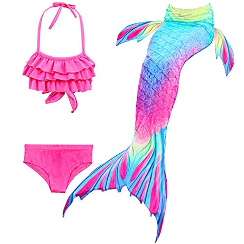 SPEEDEVE Traje de Baño Bikini Sirena para Niña,DH52-150