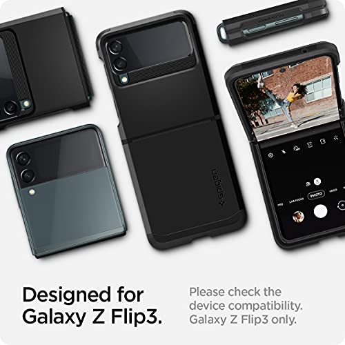 Spigen Funda Tough Armor Compatible con Samsung Galaxy Z Flip 3 5G - Negro