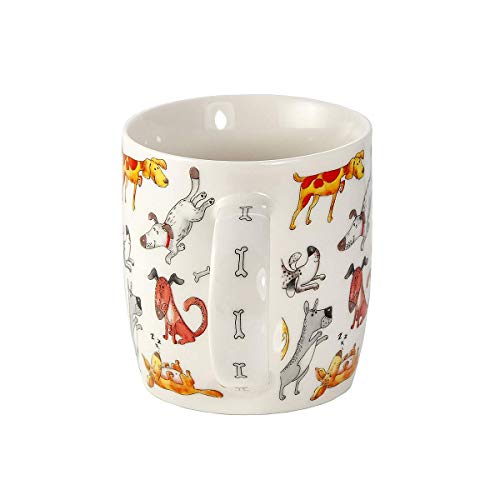 SPOTTED DOG GIFT COMPANY - Tazas de café - tazas de desayuno con motivo de perros - juego de 4 - regalos originales para mujeres hombres