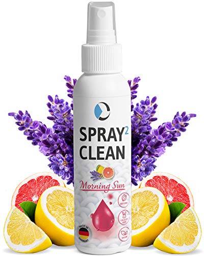 SPRAY2CLEAN Morning Sun spray antiácaros para almohadas | Spray limpiador de tejidos para sofá, cojines, cortinas | Neutralizador de olores con aceites esenciales | 100ml