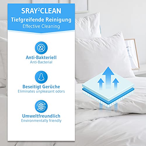 SPRAY2CLEAN Morning Sun spray antiácaros para almohadas | Spray limpiador de tejidos para sofá, cojines, cortinas | Neutralizador de olores con aceites esenciales | 100ml