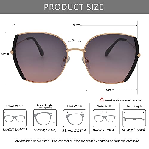 SQUAD Gafas de sol mujer adulto polarizadas El diseño genial Fashion Mariposa con 100% protección UV400 Lentes degradadas