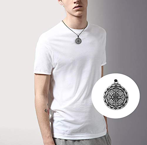 Sri Yantra Gran Riqueza Hindú Diosa Colgante Neckalce Tántrica Yoga Joyería para hombres y mujeres