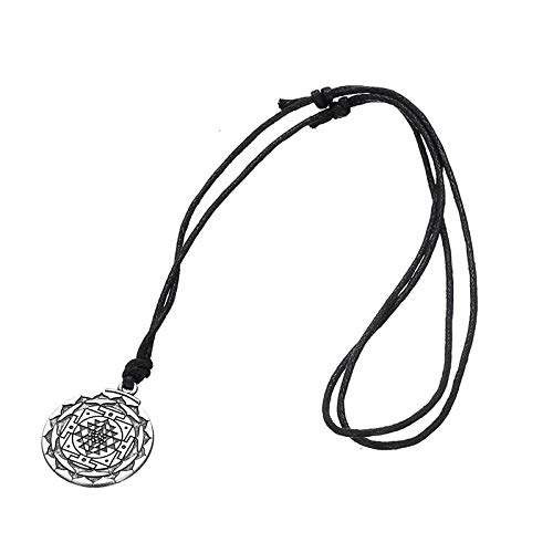 Sri Yantra Gran Riqueza Hindú Diosa Colgante Neckalce Tántrica Yoga Joyería para hombres y mujeres