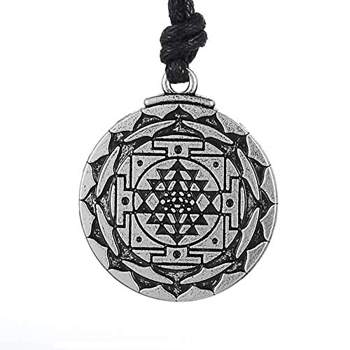 Sri Yantra Gran Riqueza Hindú Diosa Colgante Neckalce Tántrica Yoga Joyería para hombres y mujeres