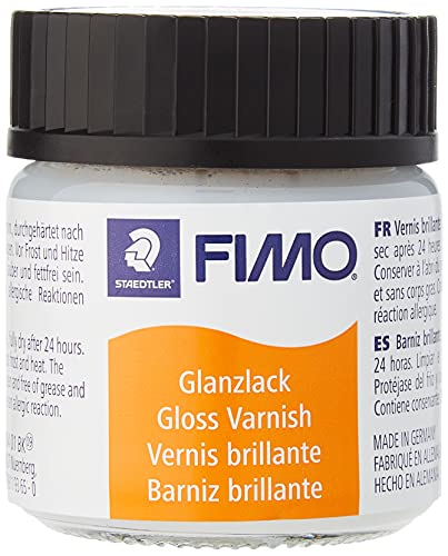 Staedtler Fimo 8704 01 BK. Barniz brillante transparente con base de agua. Envase individual de 35 ml.