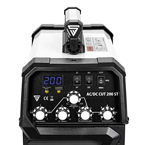 STAHLWERK AC/DC TIG 200 Plasma ST IGBT - Máquina de soldar TIG + MMA Kombi 200 Amp con cortador de plasma de 50 Amp CUT, apto para ALU, 7 años de garantía