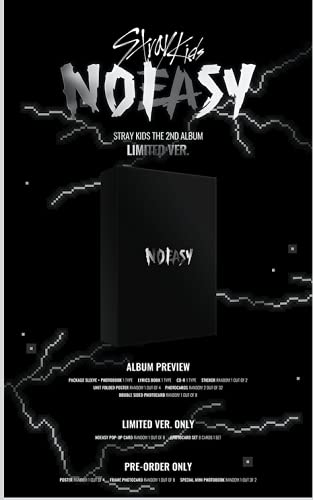 stray kids - Edición limitada de NOEASY The 2nd Album Photobook Limited Version Benefit Pre-Order Benefit Póster Folded Bonus (llave acrílica y tarjeta fotográfica).