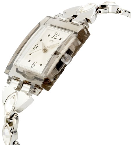 Swatch SUBM114G - Reloj analógico de mujer de cuarzo con correa de acero inoxidable plateada - sumergible a 30 metros