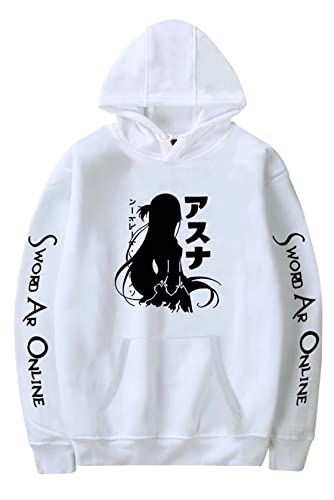 Sword Art Online Sudaderas con capucha unisex Kirito Kazuto Cosplay manga SAO Under World Alice Kirigaya Pullover Sudaderas para mujeres y hombres, 15 Espada Anime, 3XL