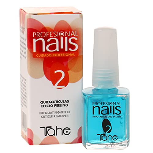 Tahe Profesional Nails Quitacutículas Manicura Uñas Líquido Efecto Peeling Nº2, 15 ml