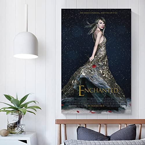 Taylor Swift Enchanted Classic Covervintage Póster de lienzo con impresión de pared retro decorativo para el hogar, dormitorio, sala de estar, decoración de 24 x 36 pulgadas (60 x 90 cm)