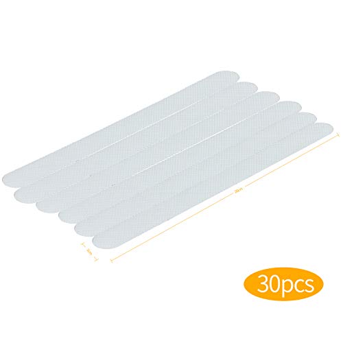 TDDL 30 Piezas Pegatinas Antideslizantes Bañera Transparente Autoadhesivas, 20x2 cm Tiras Antideslizantes Bañera Transparente Ducha y Escalera Alfombra Bañera Adultos, Niños y Bebé