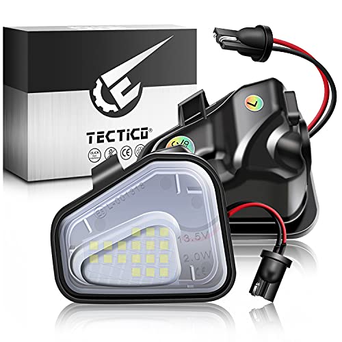 TECTICO LED Charco Luces Espejo Retrovisor Lámpara 6000K Blanco Sin errores compatible con VW Passat B7 EOS CC Scirocco MK3 Jetta MK6, 2 piezas