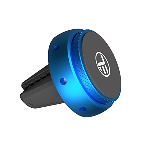 TELLUR FreshDot - Ambientador de coche con soporte magnético para teléfono móvil, soporte para la rejilla de ventilación, aluminio anodizado (azul)