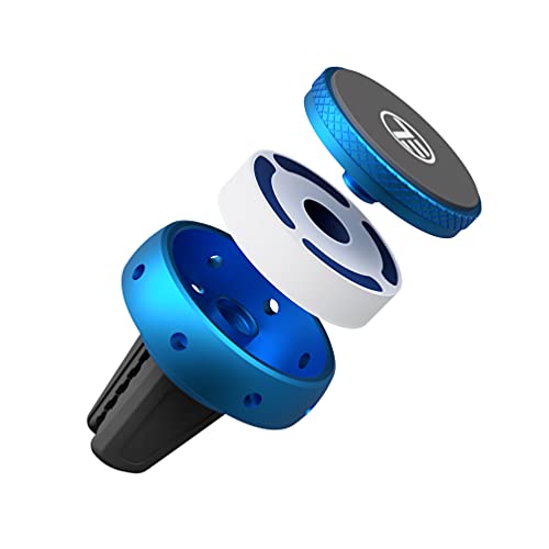 TELLUR FreshDot - Ambientador de coche con soporte magnético para teléfono móvil, soporte para la rejilla de ventilación, aluminio anodizado (azul)