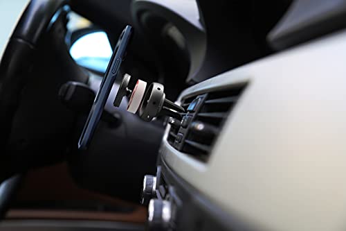 TELLUR FreshDot - Ambientador de coche con soporte magnético para teléfono móvil, soporte para la rejilla de ventilación, aluminio anodizado (gris)