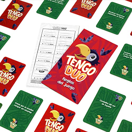 TENGO DUO - El Nuevo Juego de Mesa Cooperativo - Juego de Cartas de Agilidad Mental y Rapidez Ideal para Reír y Jugar en Familia o con Amigos, para Niños, Adolescentes y Adultos - Fabricado en Europa