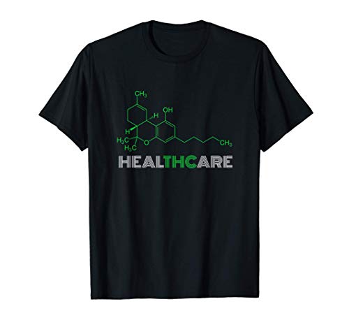 THC Healthcare THC Estructura molecular Weed Cannabis Gift Camiseta