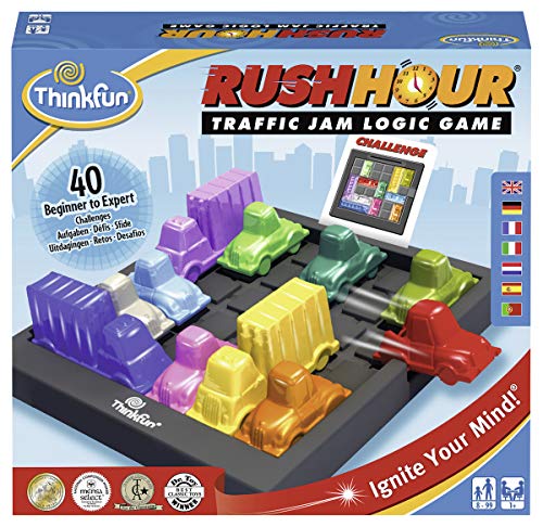 Think Fun 76336, Rush Hour, Juego de Logica, Version en Español, Juegos Educativos, Edad Recomendada 8+