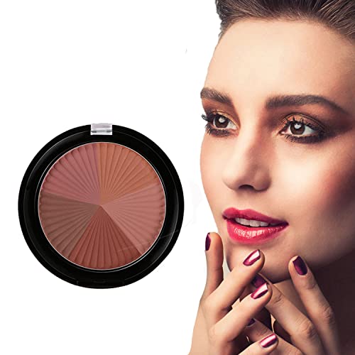 Thnkstaps 5 colores Maquillaje de paleta de rubor los cosméticos en polvo degradado se ruborizan Colorete de Maquillaje Facial Profesional multiusos para sombra de ojos, rubor y contorneado