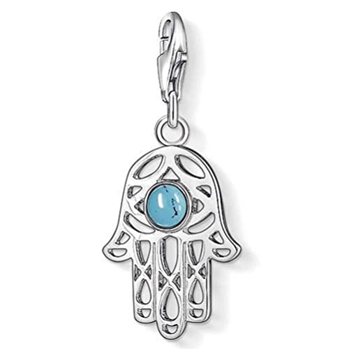 Thomas Sabo - Charm con Cierre para Mujer de Plata de Ley 925/1000 con Turquesa