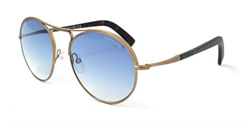 Tom Ford FT0449 37W 54 gafas de sol, Dorado (Bronzo Oscuro OpBlu Grad), 54.0 para Hombre