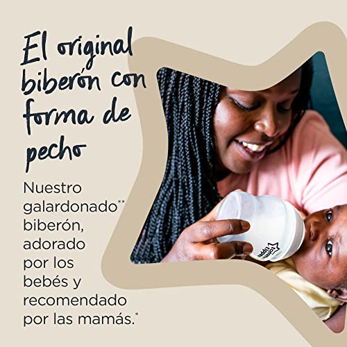 Tommee Tippee Kit de Biberones para Recién Nacidos Closer to Nature, Biberón Anti-Cólicos, Transparente